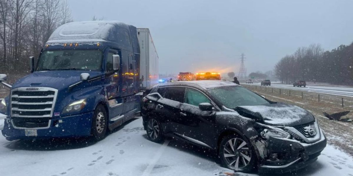 Five People Injured in Severe Multi-vehicle Crash on Icy NC HWY 73 Bridge in Huntersville, Near McGuire Nuclear Station