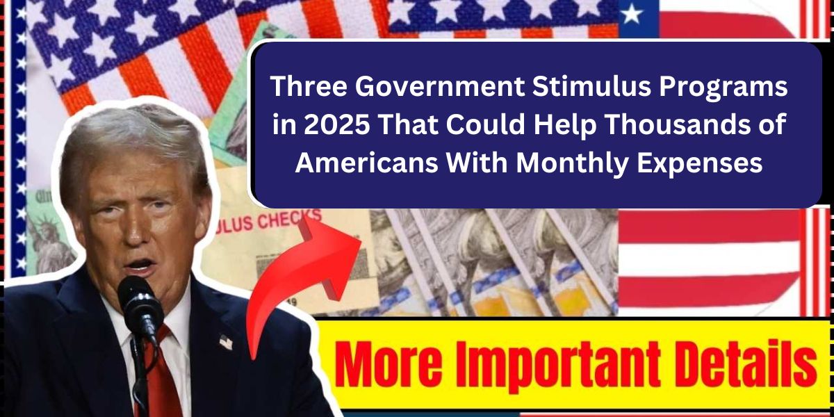 Three Government Stimulus Programs in 2025 That Could Help Thousands of Americans With Monthly Expens