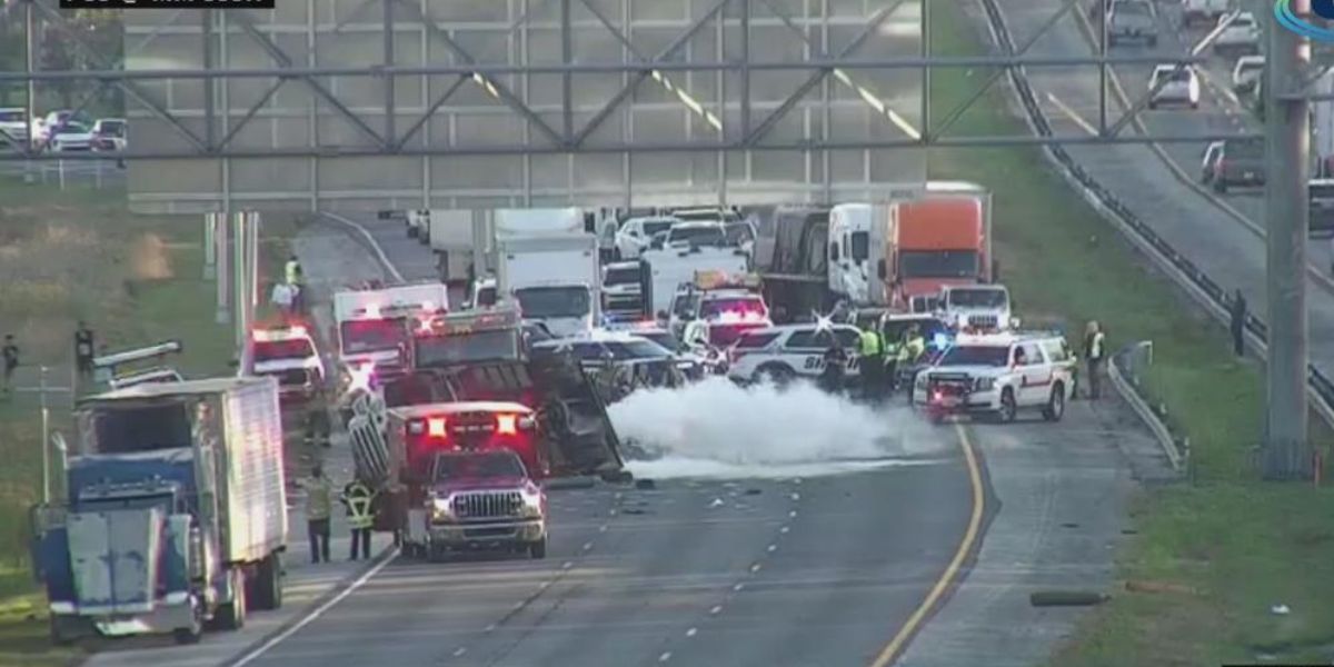 Two-semi Crash on I-95 in St. Johns County Closes All Northbound Lanes