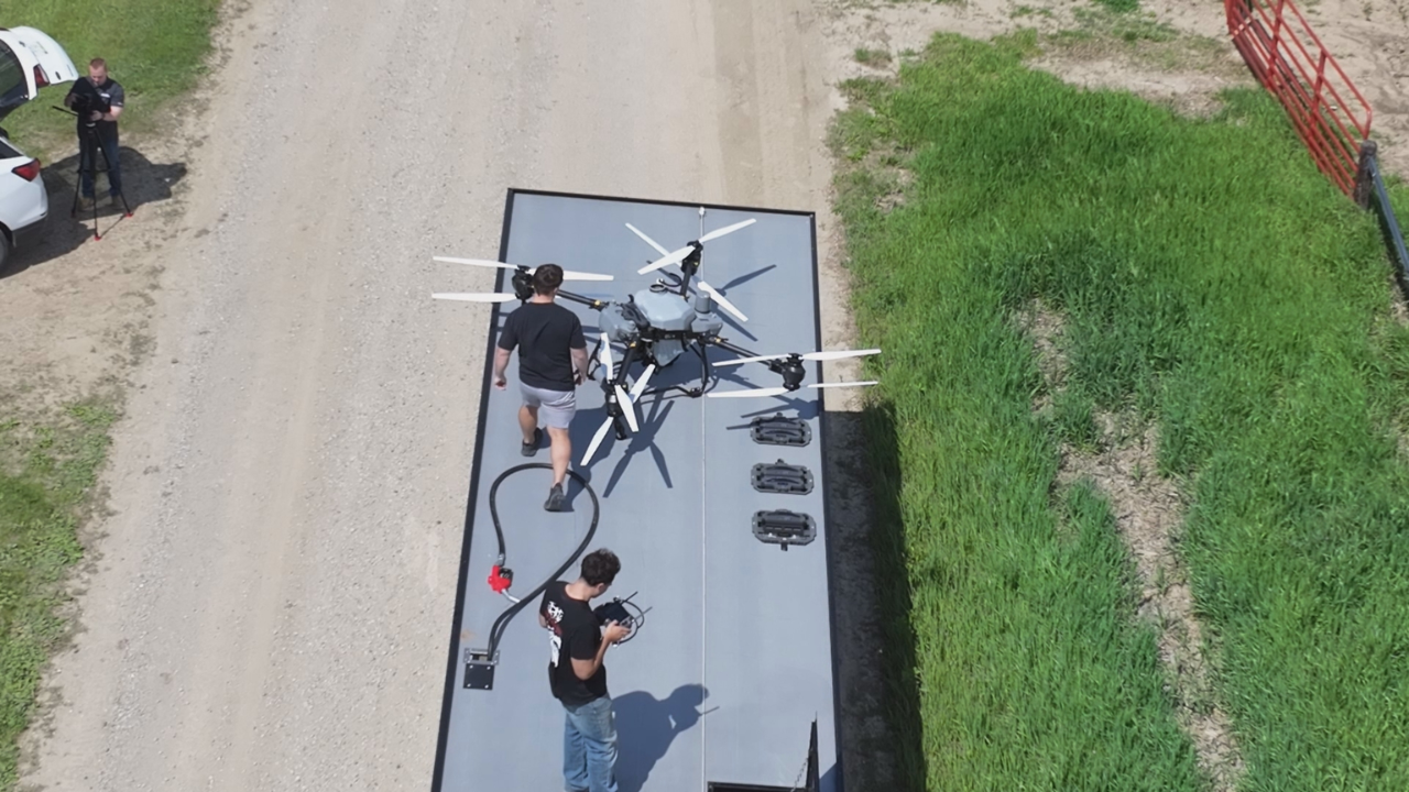 Crop Spraying Business in Marshalltown Uses 80-Pound Drones to Apply Chemicals and Fertilizer