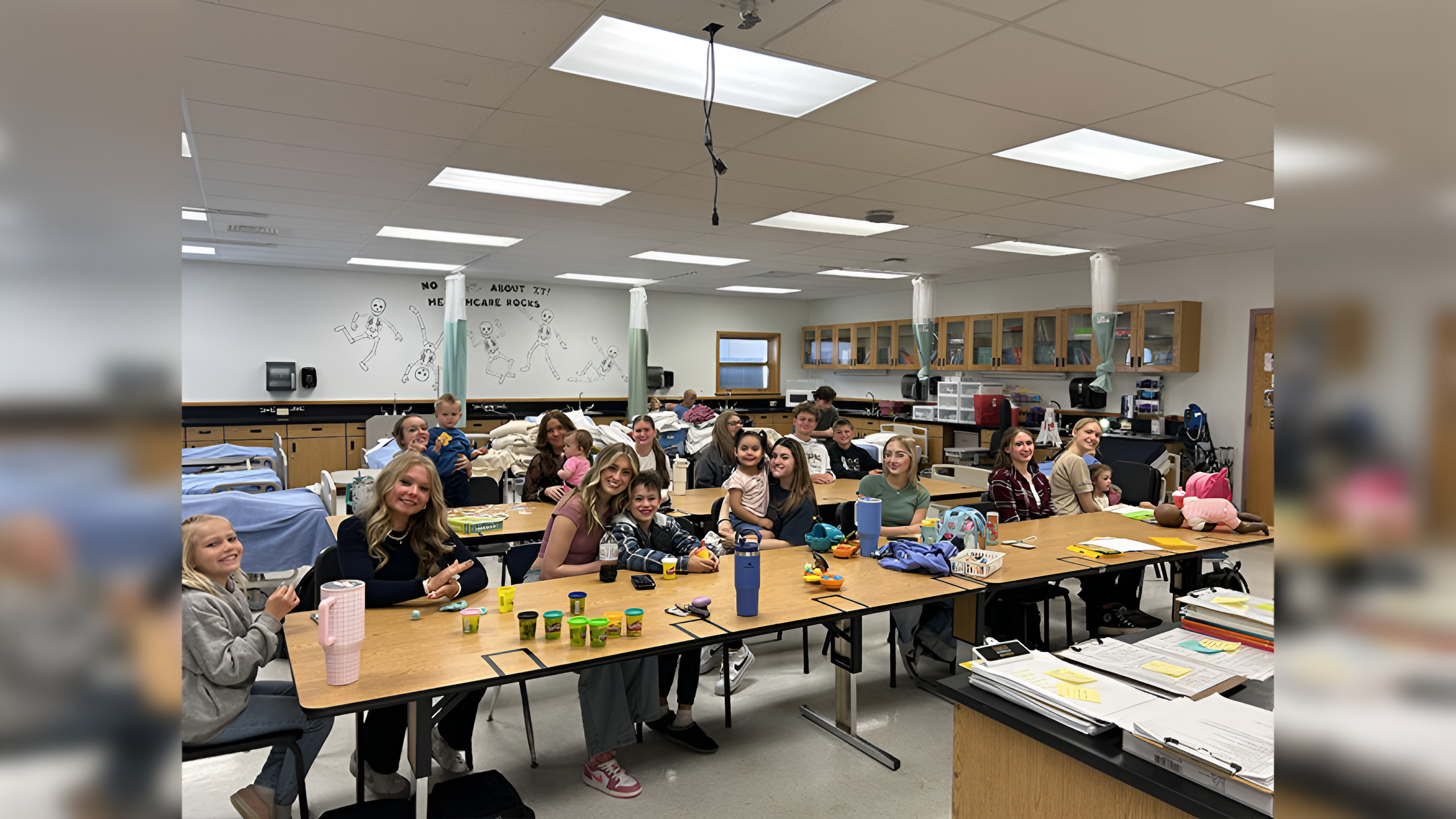 Local High School Seniors Surprise School Community by Bringing Children to Classes in Playful Prank