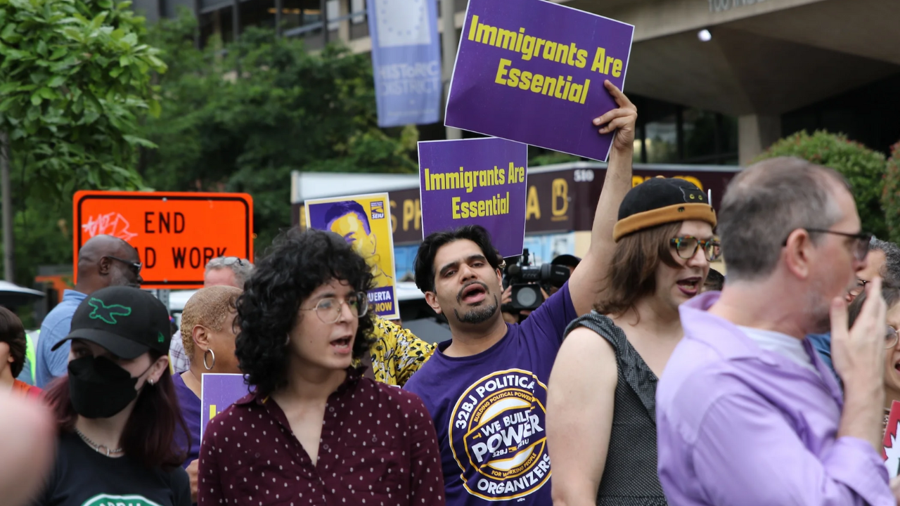 Union Members Nationwide Demand Release of SEIU Leader Arrested During LA Protest Against ICE