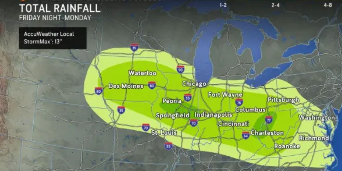 Heavy Rain Brings Flash Flood Risk to Central U.S. Into Next Week