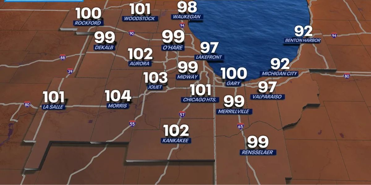 Midweek Heat Wave to Push Chicago Feels-Like Temps Over 100°