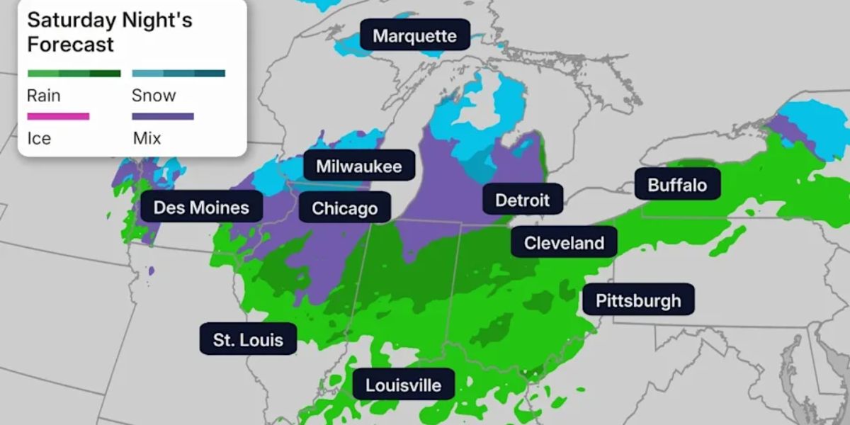 First Snow of the Season Expected in Parts of the Midwest and East